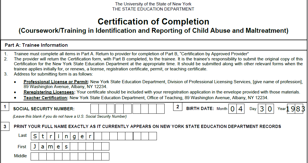 Abuse Certification