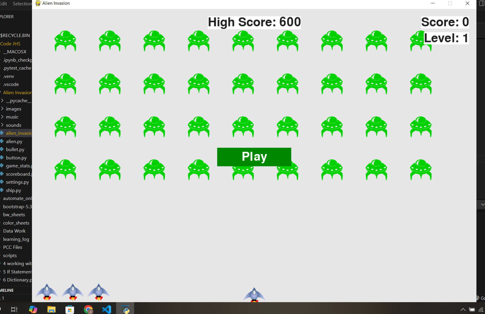 Game Start Screen