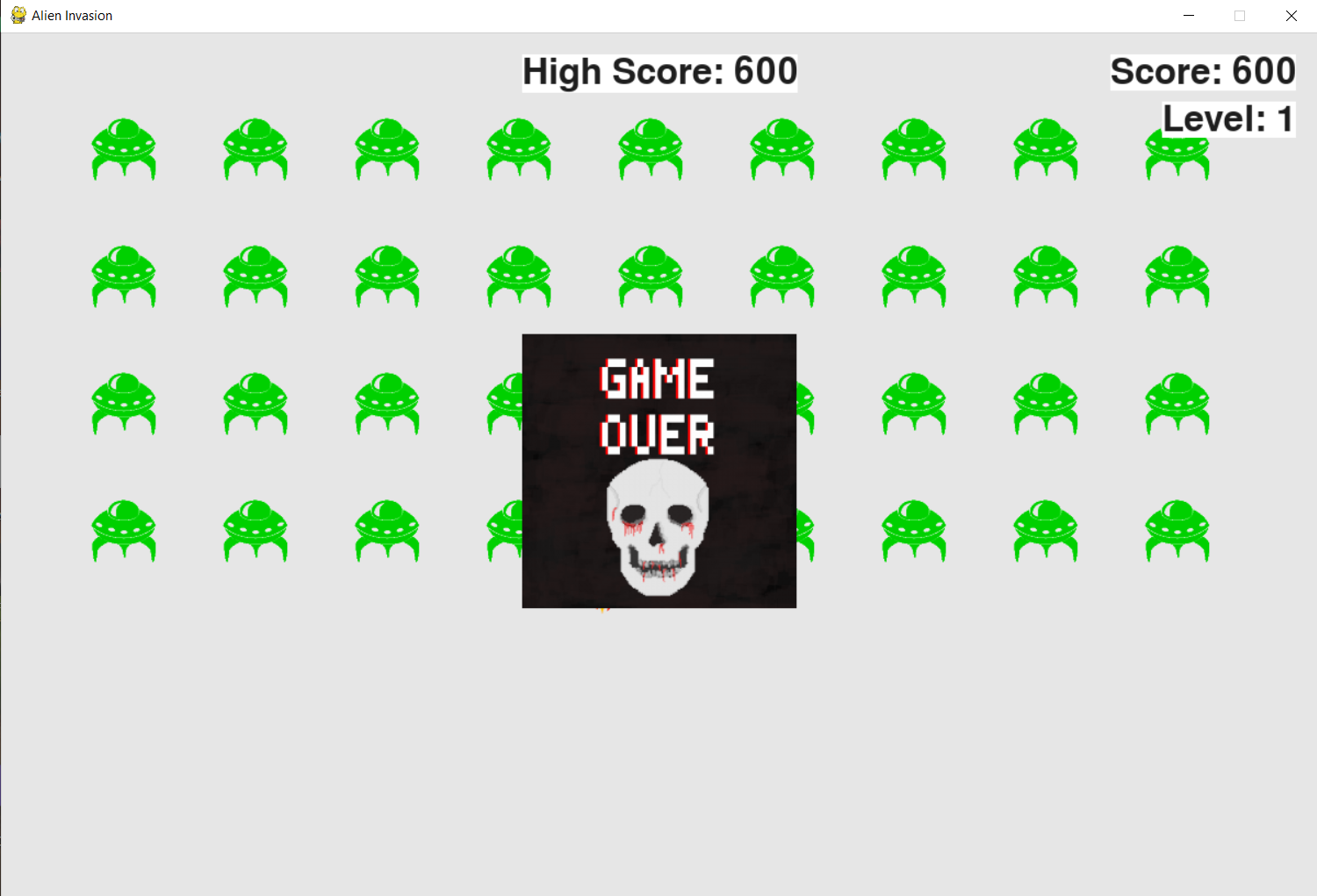 Game Over Screen